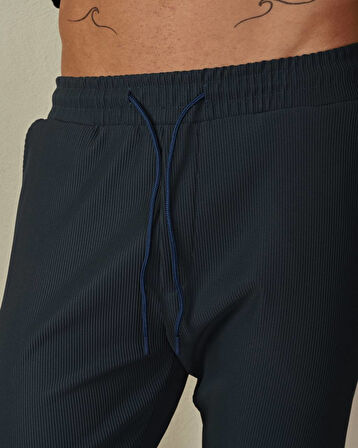 Erkek Fermuar Paça Detaylı Fitilli Jogger