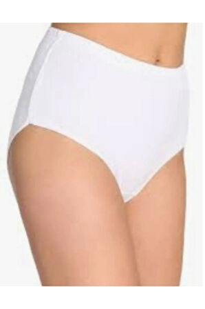 Kadın Beyaz 3 Adet Kalın Lastikli Büyük Beden Külot