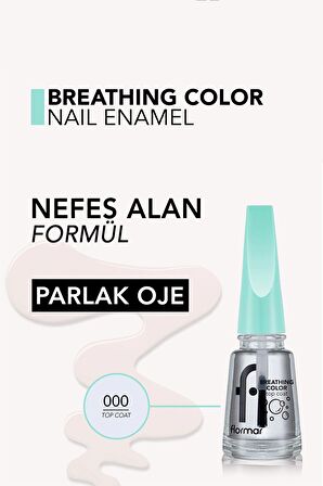 Flormar Nefes Alabilen Son Kat Tırnak Cilası- Breathing Color Nail Enamel -000 Top Coat- 4251903325516