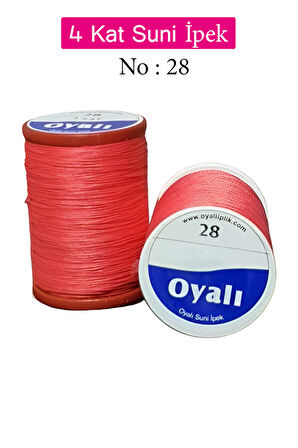 Oyalı 4 Kat Suni İpek İplik İğne Oyası Boncuk İpi Tığ Oyası No:28
