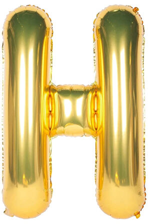 Folyo H Harfi Balon 100 Cm Gold Altın Büyük Boy 40inc Folyo Balon