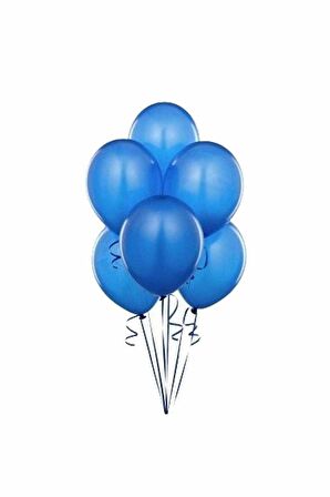 Metalik Lacivert Balon 10 Adet 12 İnc Lateks Balon