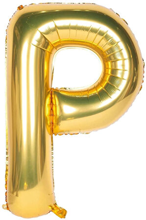 Folyo P Harfi Balon 100 Cm Gold Altın Büyük Boy 40inc Folyo Balon