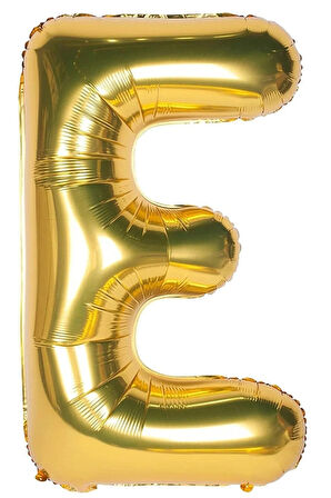 Folyo E Harfi Balon 100 Cm Gold Altın Büyük Boy 40inc Folyo Balon