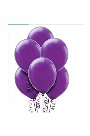 Metalik Mor Balon 70 Adet 12 İnc Lateks Balon
