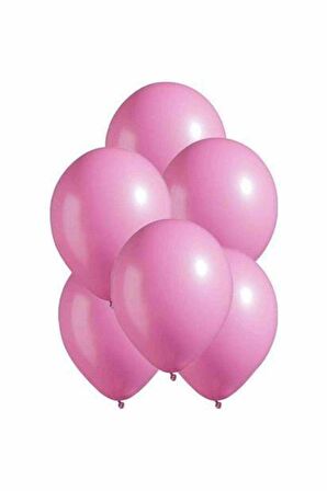 Metalik Pembe Balon 10 Adet 12 İnc Lateks Balon