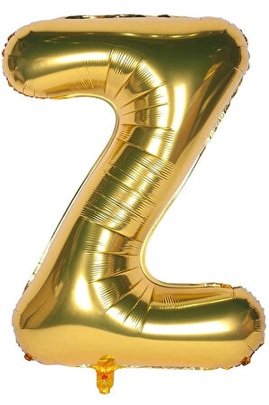 Folyo Z Harfi Balon 100 Cm Gold Altın Büyük Boy 40inc Folyo Balon