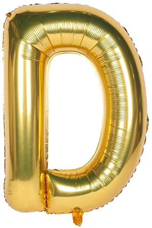 Folyo D Harfi Balon 100 Cm Gold Altın Büyük Boy 40inc Folyo Balon