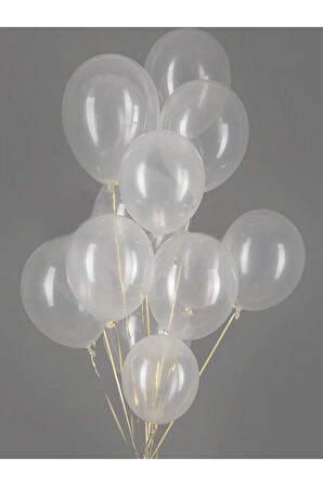 Şeffaf Balon 50 Adet 12 İnç Lateks Balon