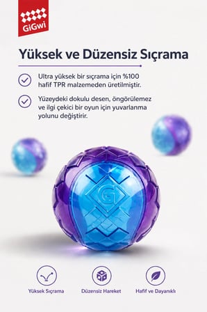 Ball Originals Özel Dokulu & Sesli Köpek Oyun Topu - Tekli Paket - Orta & Büyük Irk - 7 cm