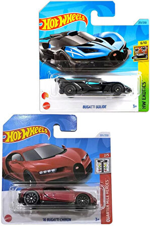 Hot Wheels 2 Araç Bugatti Set - Chiron & Bolide (1/64)