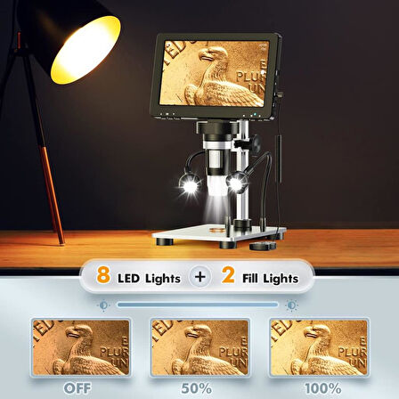 DM9 7 ''HDMI DİJİTAL MİKROSKOP 1200X IPS EKRANLI LEHİMLEME MİKROSKOBU