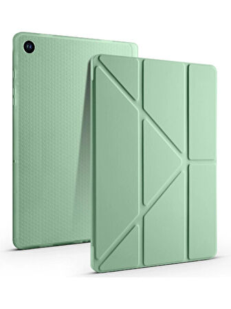 Samsung Galaxy Tab A9 Plus 11 İnç X210 Uyumlu Kalem Bölmeli Smart Cover Tablet Kılıf – Katlanabilir Standlı, Otomatik Uyku Modlu, Darbe Emici İnce Tasarım