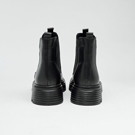 Hakiki Deri Kısa Topuklu Kadın Bot