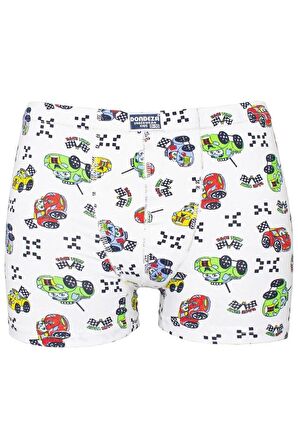 Erkek Çocuk Kahverengi Desenli Pamuklu 6'lı Paket Boxer