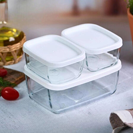 Lav Cube 3'Lü Saklama Kabı 