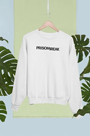 %100 Pamuk Oversize Kalıp Prison Break Tasarımlı Unisex Sweatshirt