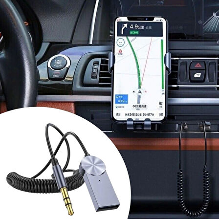İpek Yıldızı® Araba için Bluetooth Aux Alıcısı Wireless Araç Kiti