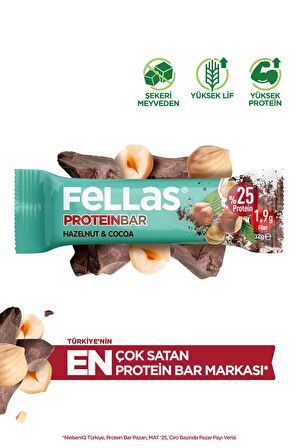 Protein Bar - Fındıklı ve Kakaolu 32 gr x 12 Adet