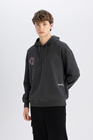 DeFacto Keith Haring Boxy Fit Kapüşonlu Sweatshirt C6520AX24AUAR221