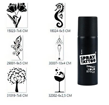 Zarif Ruhlu Spray Tattoo Geçici Sprey Dövme Seti