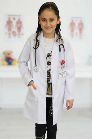 Çocuk Doktor Önlüğü Laboratuvar Öğretmen Deney Hemşire Önlük