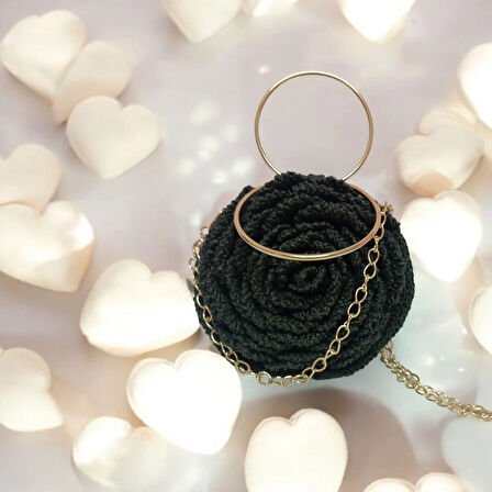 Kağıt İpten Gül Çanta