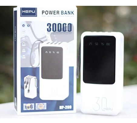 Hepu HP-209 30000 Mah. Dahili Kablolu Dijital Göstergeli Powerbank