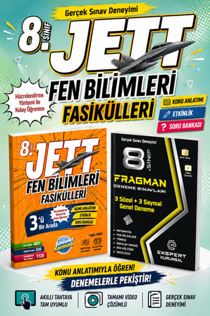 8.Sınıf Jett Fen Bilimleri Fasikülleri -3 Fragman Deneme