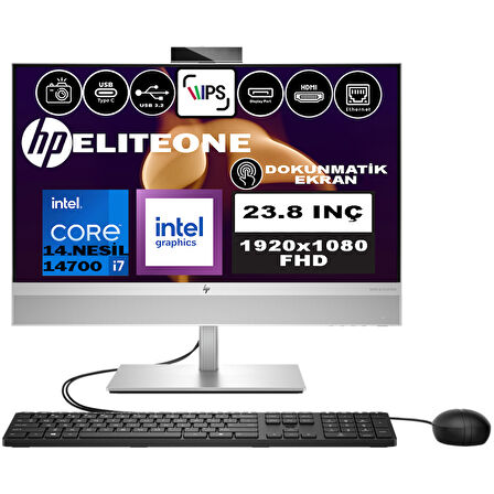 Hp Eliteone 840 G9 14.nesil Intel® Core I7 14700 48GB Ddr5 512GB SSD Fhd 23.8" IPS Dokunmatik WINDOWS11PRO All In One Bilgisayar 99A51ETW12+ZETTAUSBBELLEK