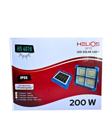 Helios Hs 4016 200 Watt Solar Şarjlı LED Projektör