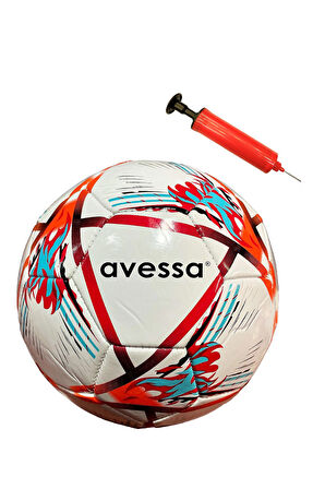 Avessa FT150-100KB Futbol Topu Kırmızı Beyaz 3 astar Pompalı