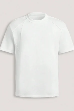 Erkek Tişört Basic Bisiklet Yaka Tişört Rahat Kesim Dökümlü Günlük Spor Tshirt