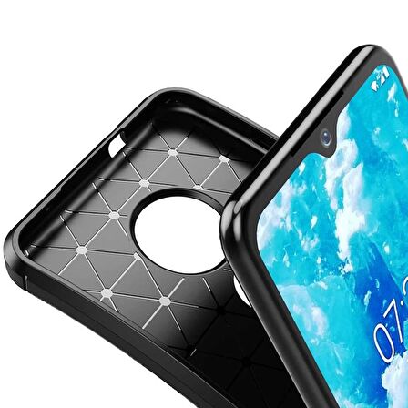 Gpack Nokia 7.2 Kılıf Negro Karbon Dizayn SilikonNano Glass