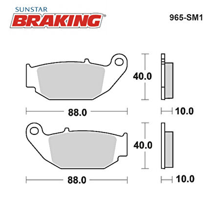 YARI METALİK ARKA FREN BALATASI / SUZUKI / GSX-S 125 / 125cc / ARKA  / 2017-2018-2019-2020