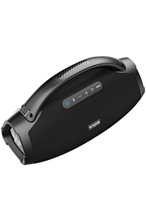 W-KING X20 Bluetooth Hoparlör 300W Boombox 24S Dinleme IPX7 ve Kablolu Mikrofon Siyah