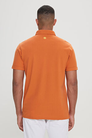 Slim Fit Dar Kesim %100 Pamuk Polo Yaka Tişört