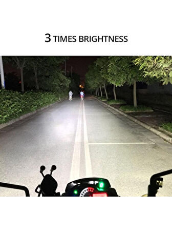 Motosiklet 12V 6500K 8 Led'ler Çift Yardımcı Sisli In Fark Lamba Süper Parlak