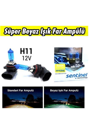 H11 Helojen Beyaz Far Ampülü 2 Adet