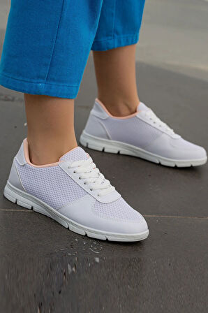 Unisex Sneaker Bağcıklı Rahat Taban Günlük Spor Ayakkabı 1021-101-0012