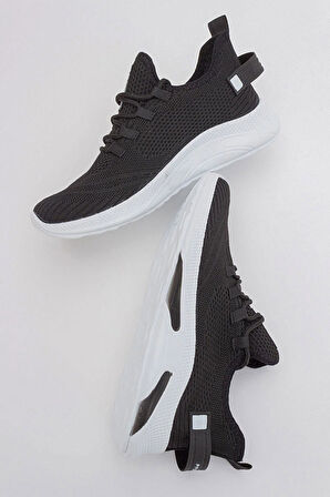 Erkek Sneaker Casual Rahat Bağcıklı Fileli Triko Spor Ayakkabı 2003-101-0003