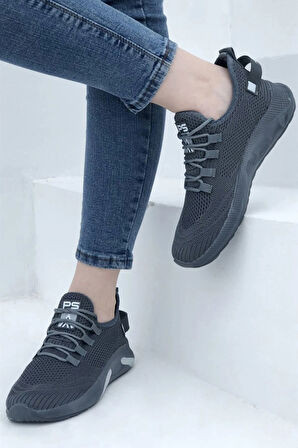 Kadın Sneaker Casual Rahat Bağcıklı Fileli Triko Spor Ayakkabı 1021-101-0014