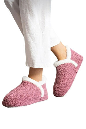 Kadın İçi Tüylü Yumuşak Rahat Kaydırmaz Panduf Ev Ayakkabısı Unisex 1021-124-0003