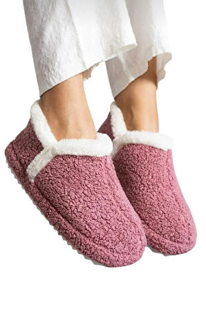 Kadın İçi Tüylü Yumuşak Rahat Kaydırmaz Panduf Ev Ayakkabısı Unisex 1021-124-0003