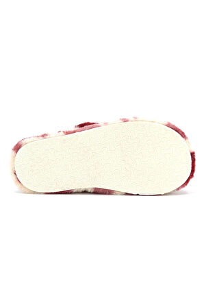 Kadın Desenli Peluş Yumuşak Hafif Ses Yapmayan Kaymaz Taban Çeyiz Bohça Kışlık Ev Terliği 1021-127-0004