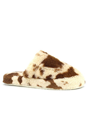 Kadın Desenli Peluş Yumuşak Hafif Ses Yapmayan Kaymaz Taban Çeyiz Bohça Kışlık Ev Terliği 1021-127-0004