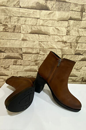 Kadın Fermuarlı 5 CM Topuklu  Bot 4010-116-0016