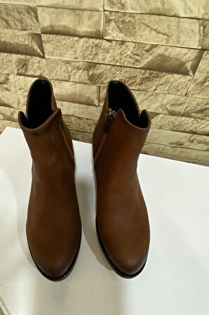 Kadın Fermuarlı 5 CM Topuklu  Bot 4010-116-0016