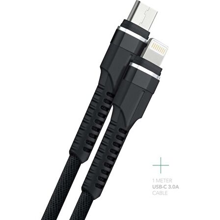 Powerway PD20W 3100 Amper Type-C To Lıghtıng Hızlı Şarj Araç Şarj Seti CC35