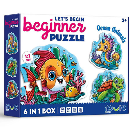 Route Begınner Puzzle Deniz Canlıları 6 In 1 Box